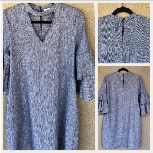 Linen Ruffle Dress - Picture 3 of 3